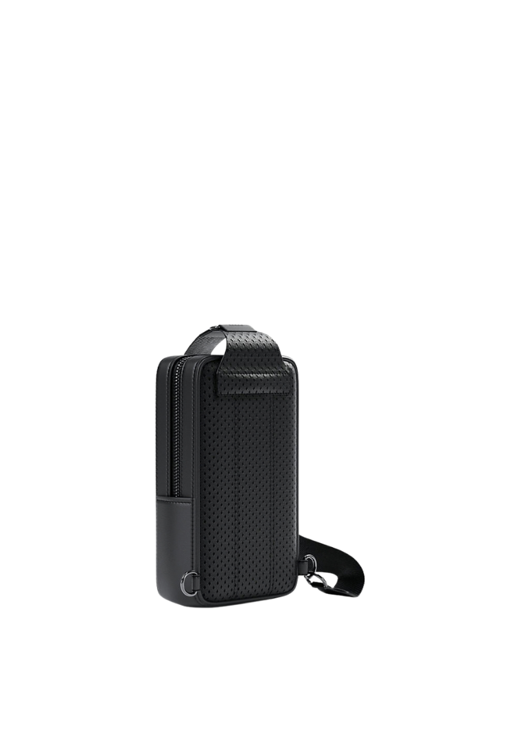 ( PREORDER ) Michael Kors Cooper Small Signature Logo Sling Pack In Pebble Grey Black Multi 37S6LCOC2B