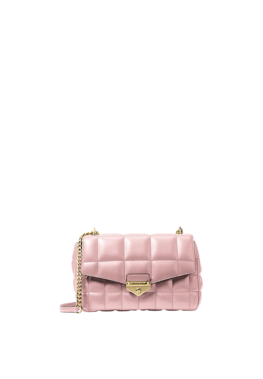 ( PREORDER ) Michael Kors Soho Large Quilted Shoulder Bag In Powder Blush 35S6G1SL3Y