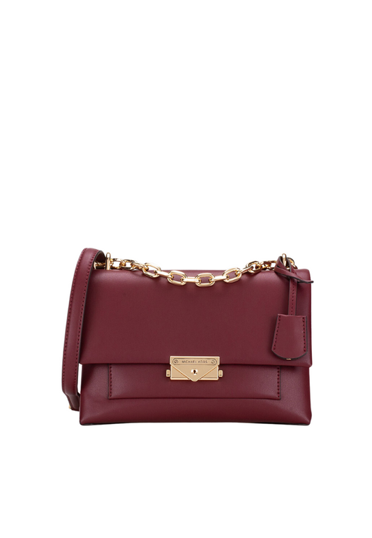 Michael Kors Cece Medium Shoulder Bag Faux Leather In Dark Cherry 35F2G0EF80