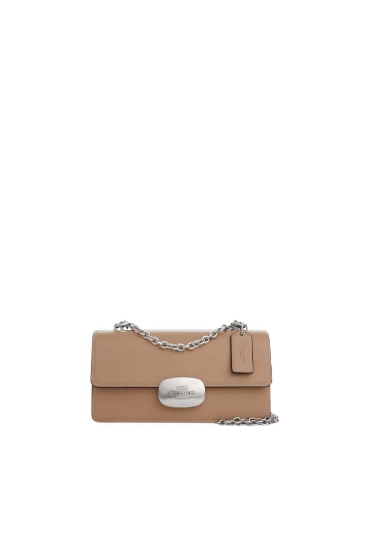 Coach Eliza Flap Crossbody Bag In Taupe CP008