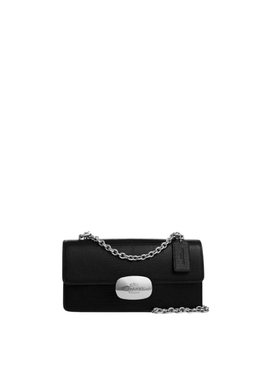 Coach Eliza Flap Shoulder Bag In Black CR106