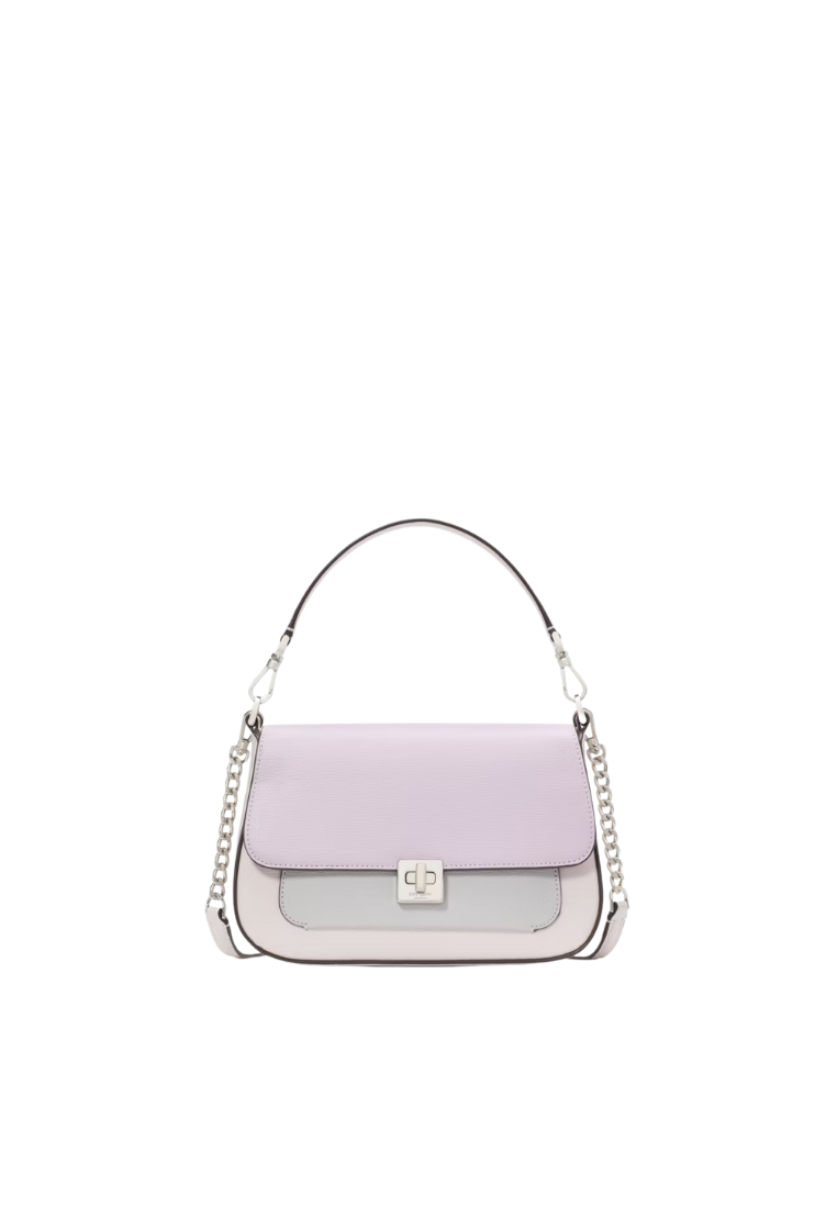 Kate Spade Phoebe Colorblock Small Flap Crossbody Bag In Violet Mist KG748