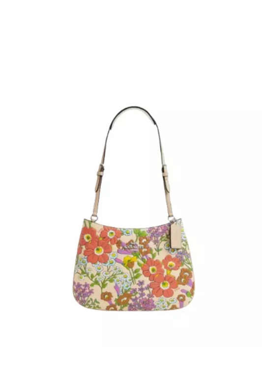 Coach Penelope Shoulder Bag With Floral Print In Ivory Multi In Ivory Multi CR162