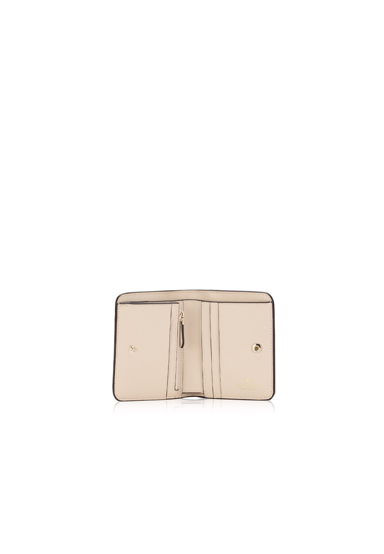 Kate Spade Flower Small Billfold Wallet In Dark Beige KG493