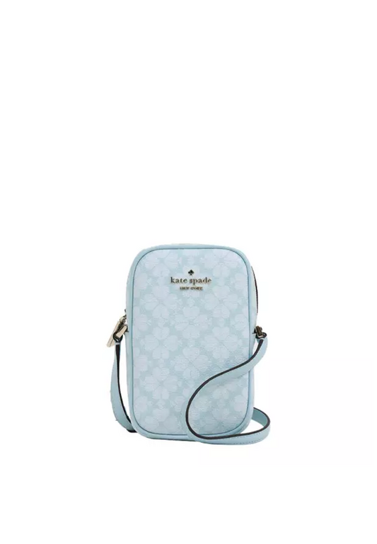 Kate Spade Signature Spade Flower Crossbody Bag North South Phone Crossbody In Blue Glow KG490