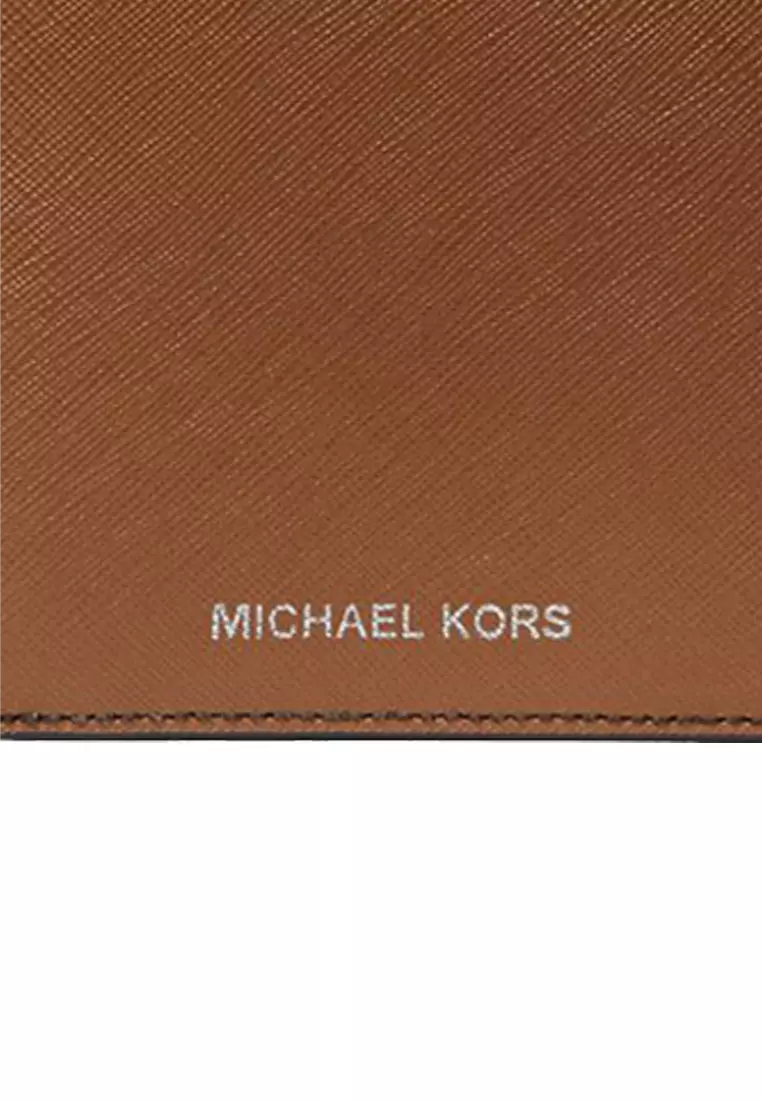 Michael Kors Harrison Billfold Wallet With Coin Pocket In Luggage 36U9LHRF3L