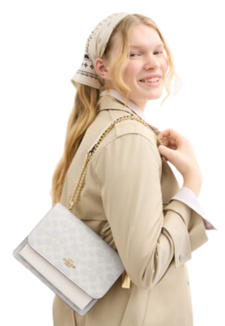 Coach Klare Crossbody Bag in Signature Canvas In White Chalk CAL29