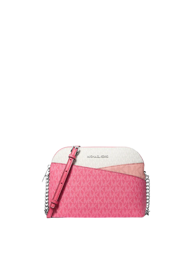 Michael Kors Jet Set Travel Color-Block Signature Logo Crossbody Bag In Hibiscus 35S5STVC6B