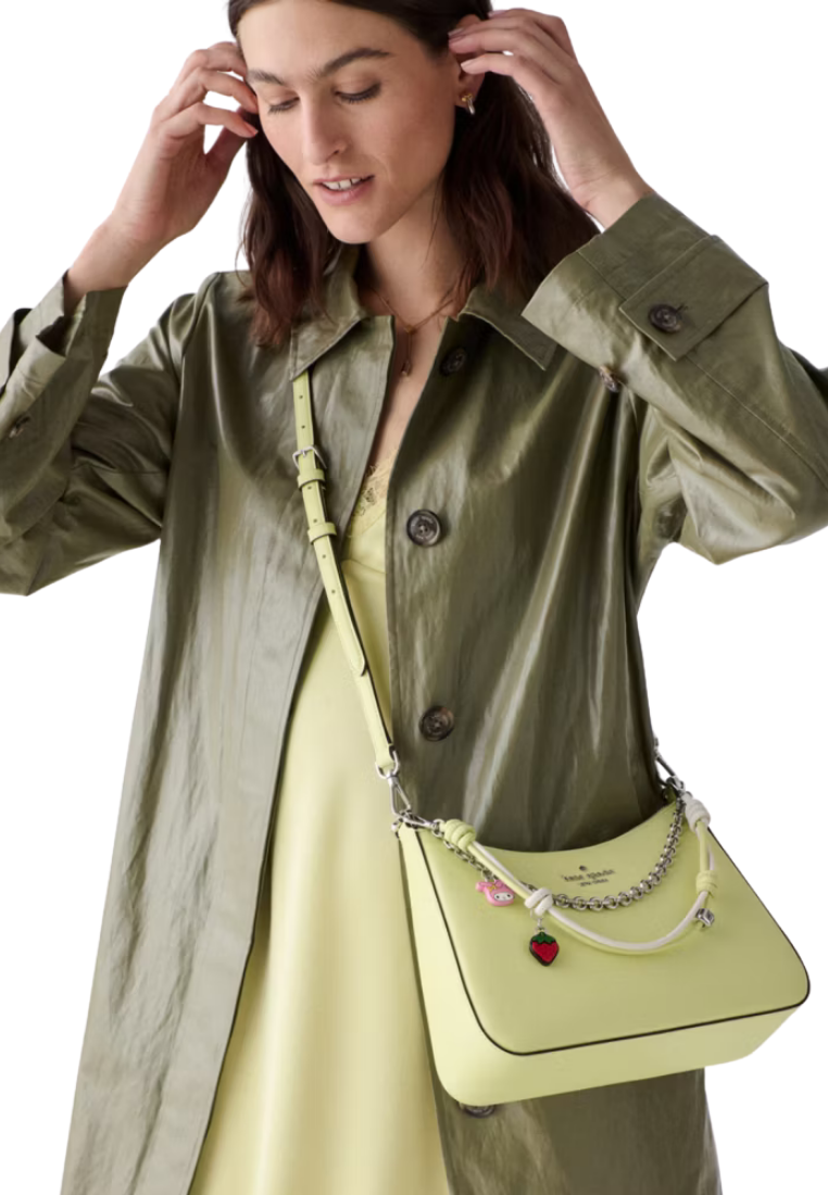 ( PREORDER ) Kate Spade Hello Kitty And Friends X Kate Spade New York With Melody Charm Shoulder Bag In Tennis Ball KO136
