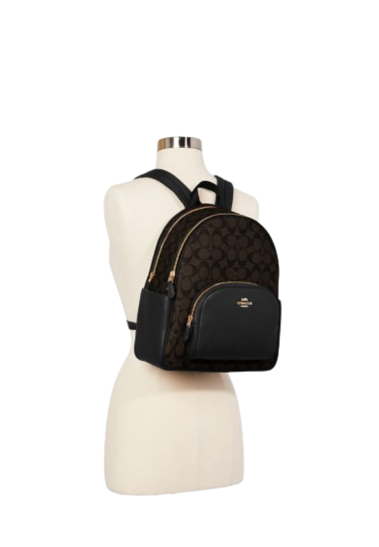 Coach Signature Court 5671 Backpack In Brown Black