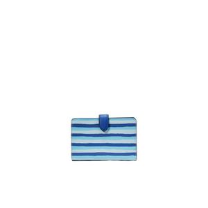 Kate Spade Schuyler Wave Stripe Medium Compact Bifold Wallet In Blue Multi KG677