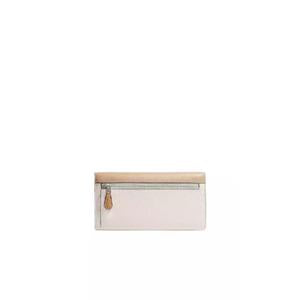 Coach Slim Trifold Wallet Colorblock In Sandy Beige Multi CC816