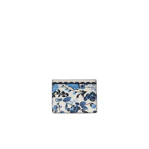 Kate Spade Madison Vase Floral Small Card Holder In Blue Multi KH773