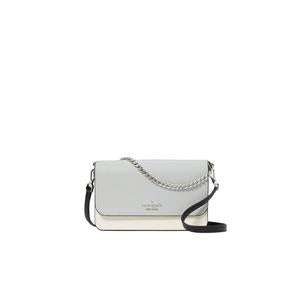 Kate Spade Madison Crossbody Bag Flap Convertible In Platinum Grey KC623