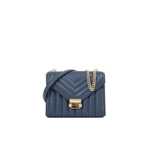 Michael Kors Whitney Medium Quilted Leather Convertible Shoulder Bag In Navy 35R4GWHL6U