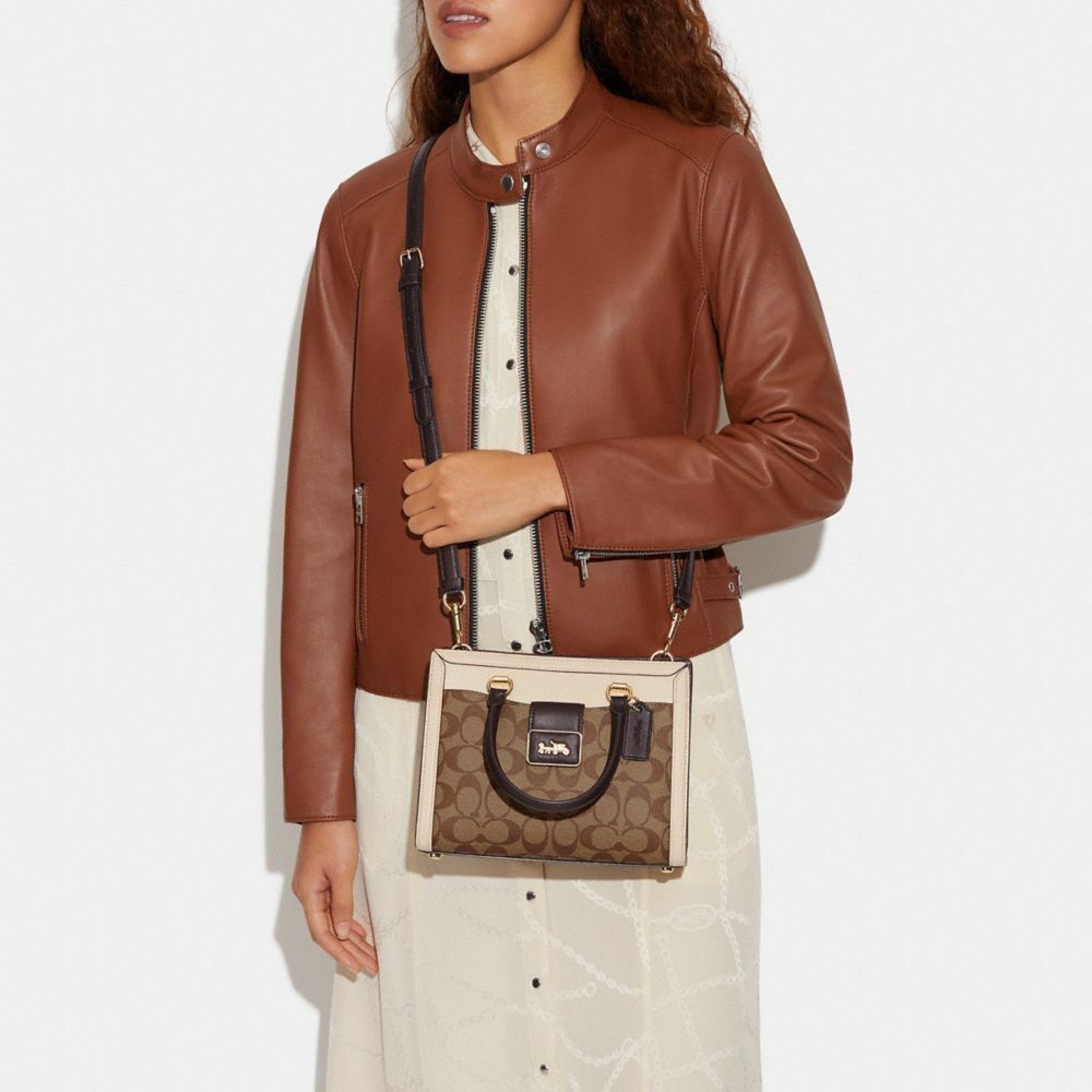 Coach Grace Carryall CC142 With Signature Canvas In Ivory Multi