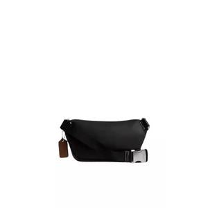 Coach Elias Mini Belt Bag With Checkerboard Print In Black Chalk CR210
