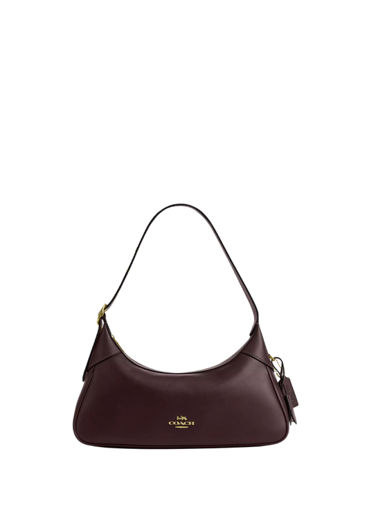 ( PREORDER ) Coach Ella Small Shoulder Bag In Gold Espresso CDV35