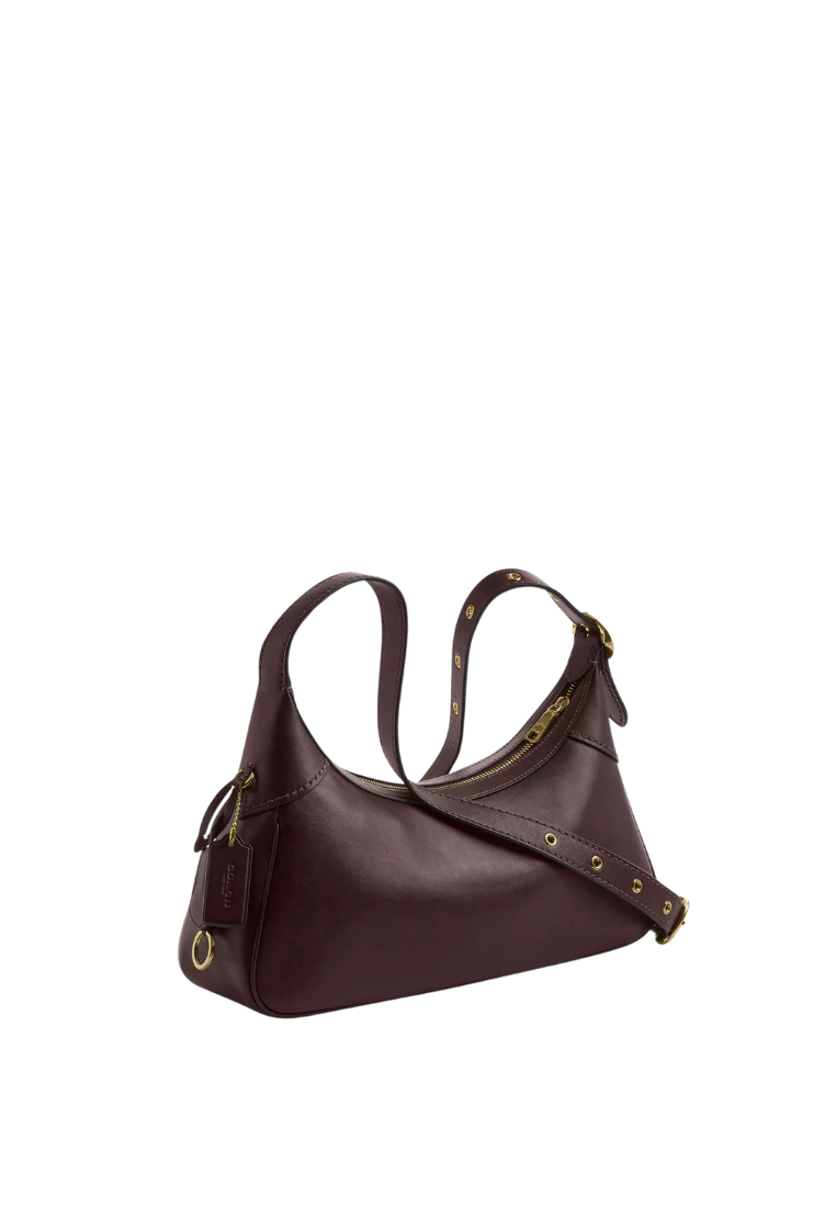 ( PREORDER ) Coach Ella Small Shoulder Bag In Gold Espresso CDV35