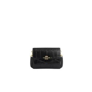 Coach Mini Envelope Wallet With Strap In Black CU175