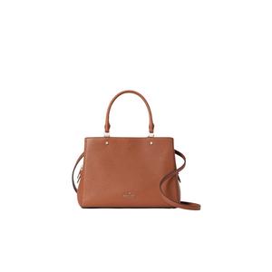 Kate Spade Medium Leila WKR00335 Triple Compartment Satchel Bag In Warmginger Bread