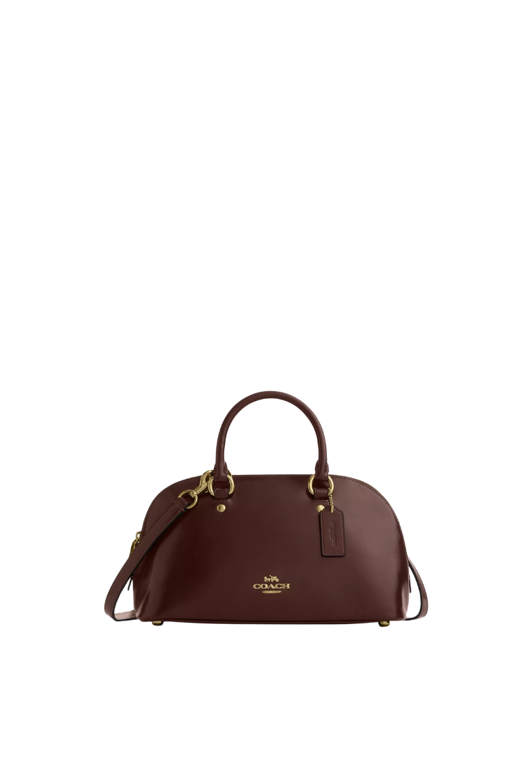 ( PREORDER ) Coach Lara Satchel Bag In Gold Maple CDV19