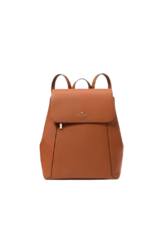 ( PREORDER ) Kate Spade Lena Backpack Large Flap In Warm Gingerbread KH437