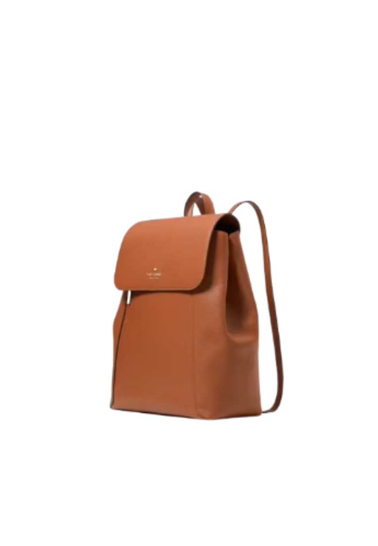 ( PREORDER ) Kate Spade Lena Backpack Large Flap In Warm Gingerbread KH437