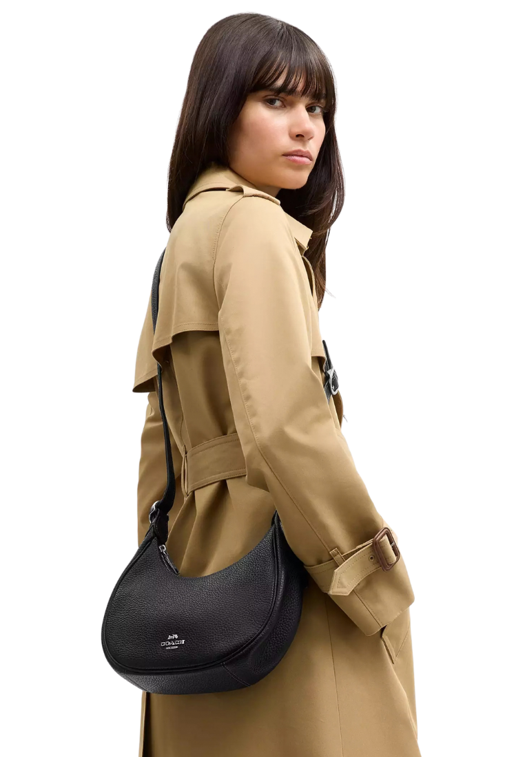 ( PREORDER ) Coach Emily Shoulder Bag In Silver Black CDW87