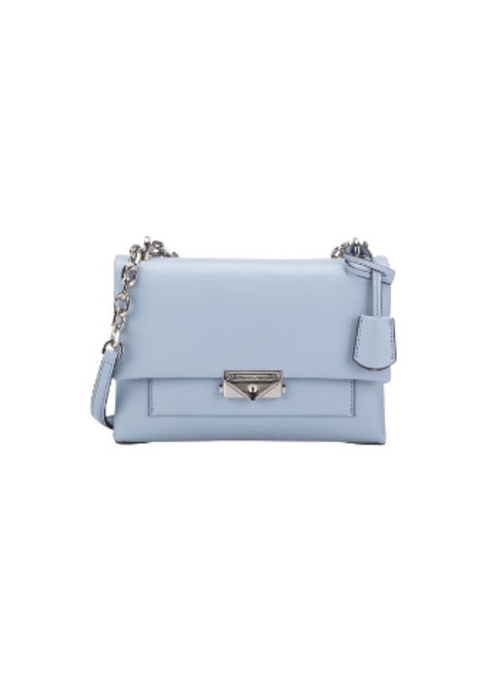 ( AS IS ) Michael Kors Cece Medium Crossbody Bag Leather In Pale Blue 35S3S0EF8O