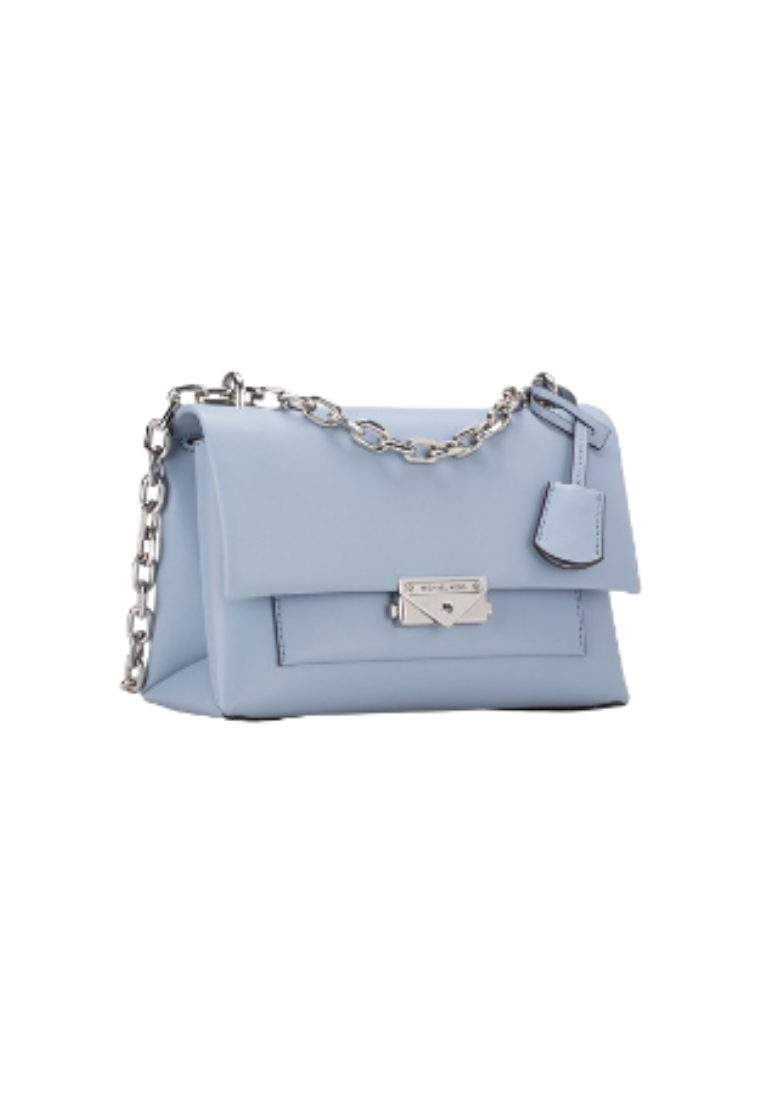 ( AS IS ) Michael Kors Cece Medium Crossbody Bag Leather In Pale Blue 35S3S0EF8O