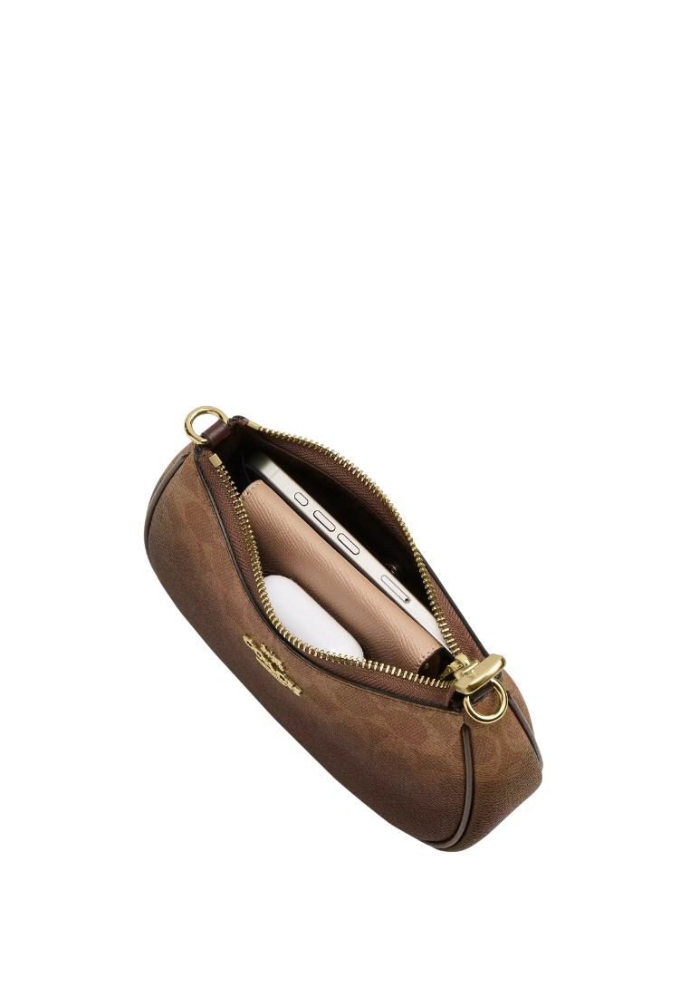 ( PREORDER ) Coach Teri Mini In Ombre Signature Canvas Crossbody Bag In Gold Brown CDW51