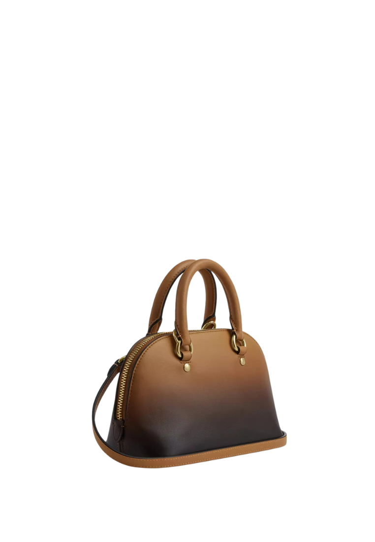 ( PREORDER ) Coach Lara Mini With Ombre Satchel Bag In Gold Latte CEA00