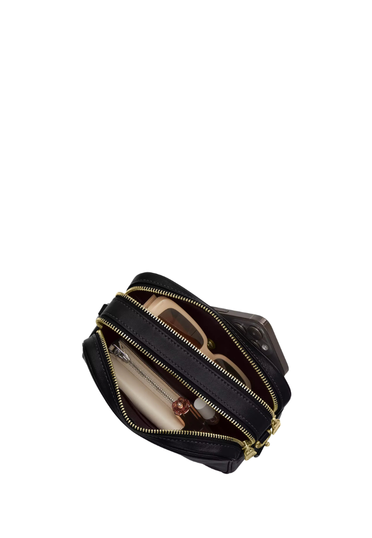 ( PREORDER ) Coach Mini Carey Crossbody Bag In Gold Black CEA20