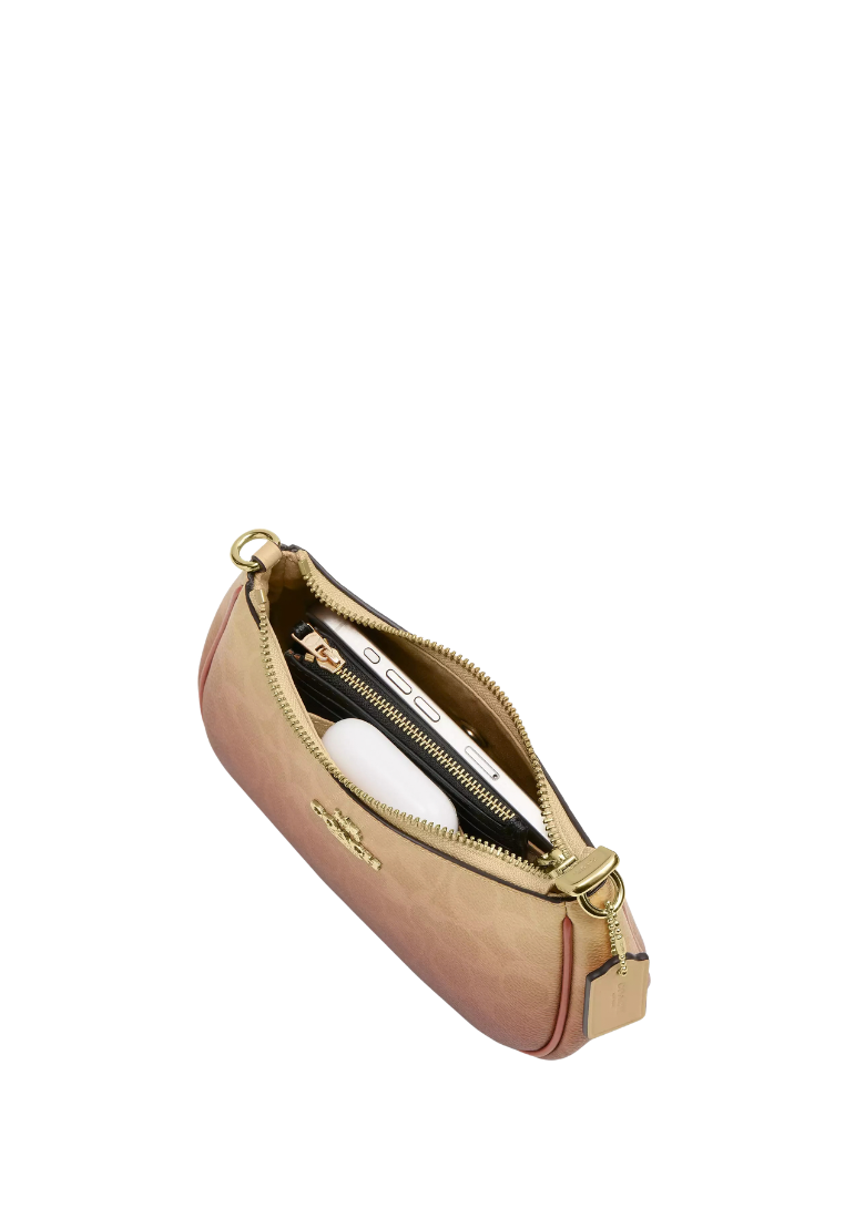 ( PREORDER ) Coach Teri Mini In Ombre Signature Canvas Crossbody Bag In Gold Sunset CDW51