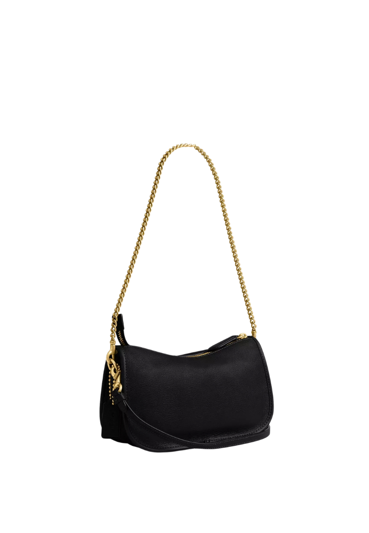 ( PREORDER ) Coach Twin Turnlock Waverly Shoulder Bag In Brass Black CDZ20