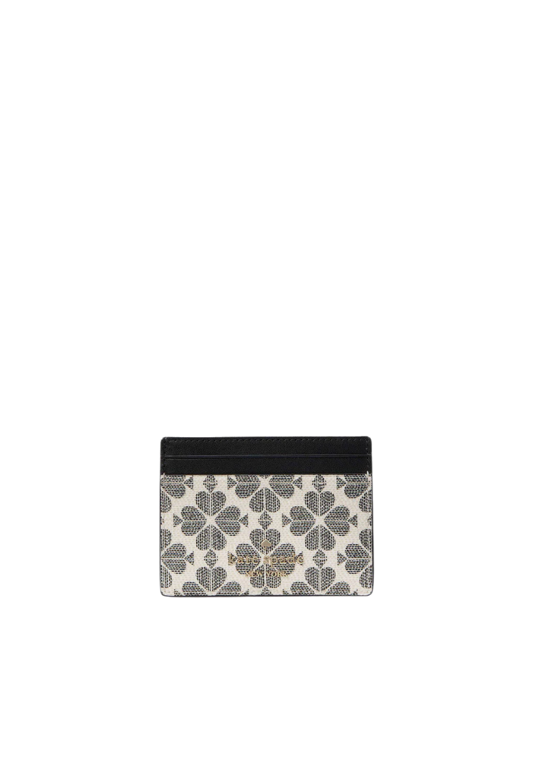 Kate Spade Flower Small Slim Card Case In Black Multi KI371