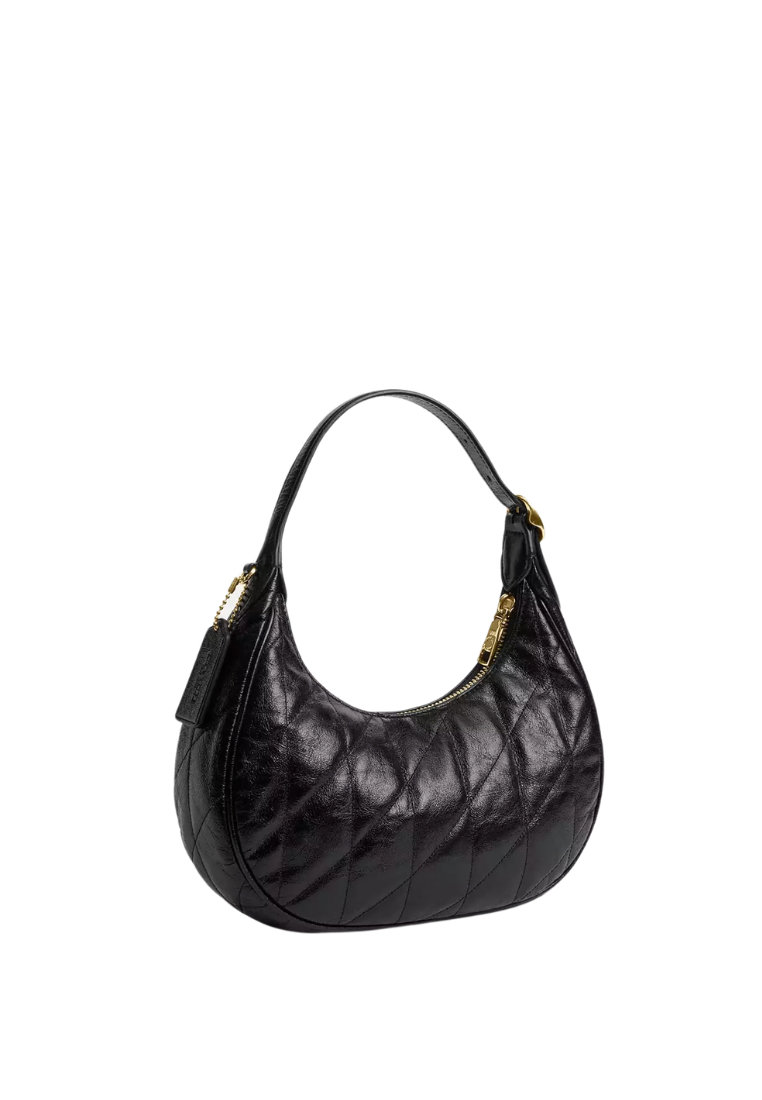 ( PREORDER ) Coach Emily With Quilting Shoulder Bag In Gold Black CDX21