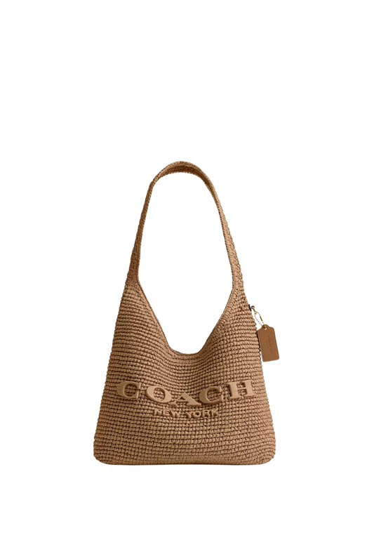 ( PREORDER ) Coach Brooklyn 28 Shoulder Bag In Brass Natural CDU75
