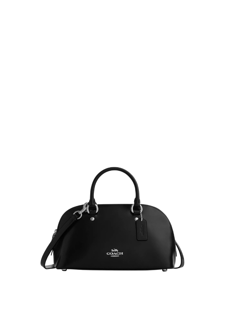 ( PREORDER ) Coach Lara Satchel Bag In Silver Black CDV19