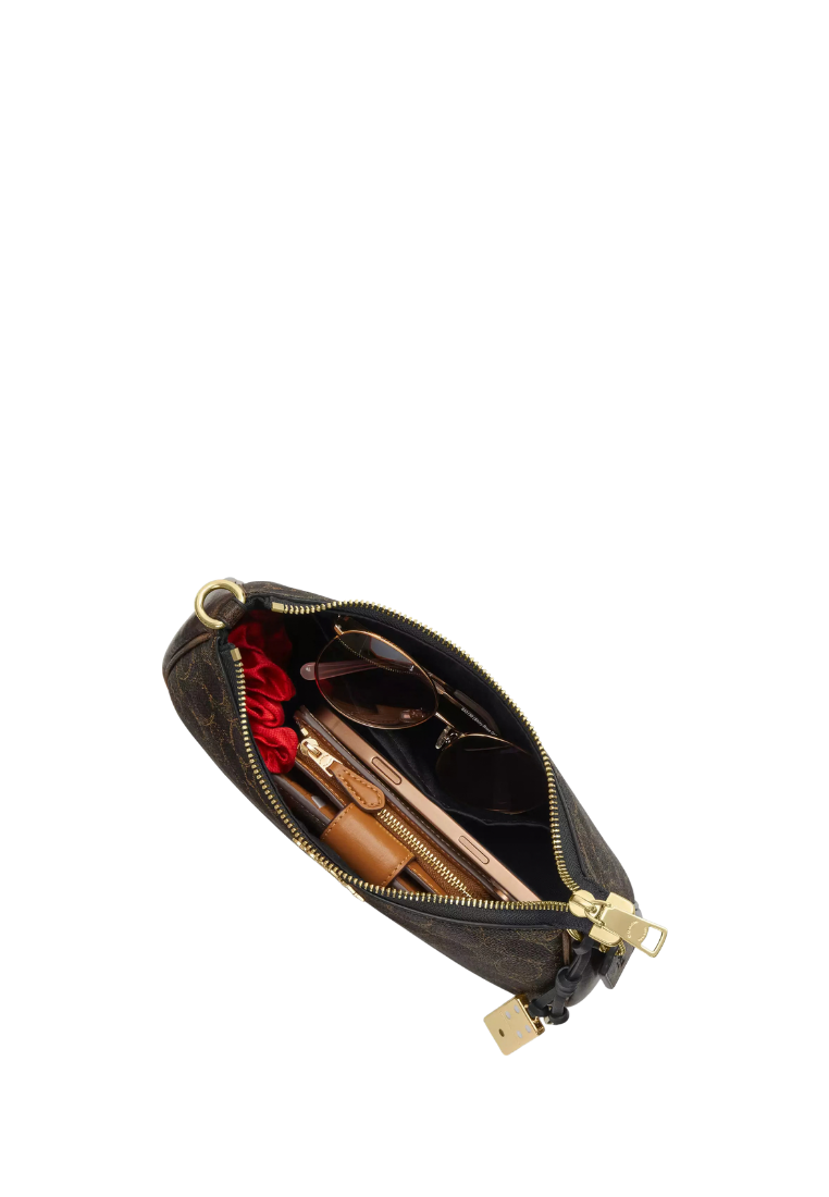 ( PREORDER ) Coach Teri In Loved Signature Canvas With Charms Shoulder Bag In Gold Brown CDY18