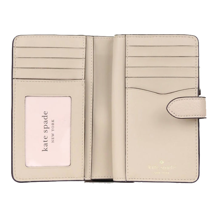 Kate Spade Leila K6396 Medium Compact Bifold Wallet in Light Sand Multi