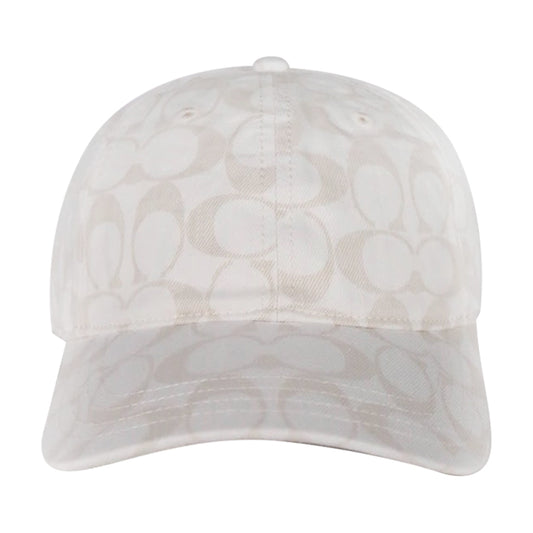 Coach Signature Hat 68403 In Glacier White
