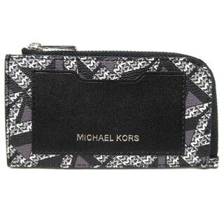 Michael Kors Men's L-Zip 36F1LCOE6B Card Case In Black Multi