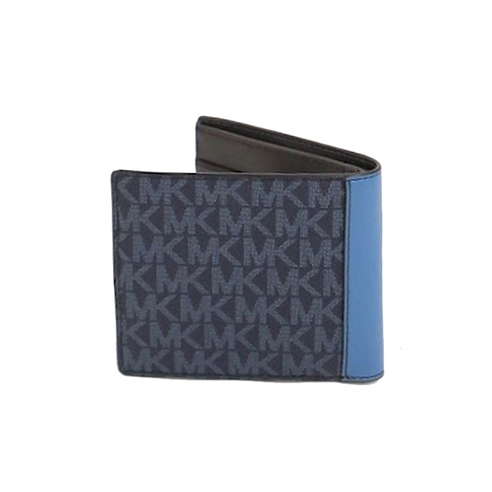 Michael Kors Signature Cooper 36H1LC0F1O Billfold Wallet In Blue Multi