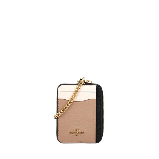 Coach Zip Card Case C1886 In Chalk Multi