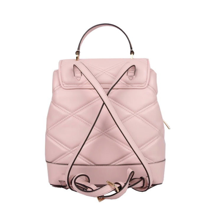 Michael Kors Serena 35F2GNRB2U MD Quilted Leather Flap Backpack In Powder Blush