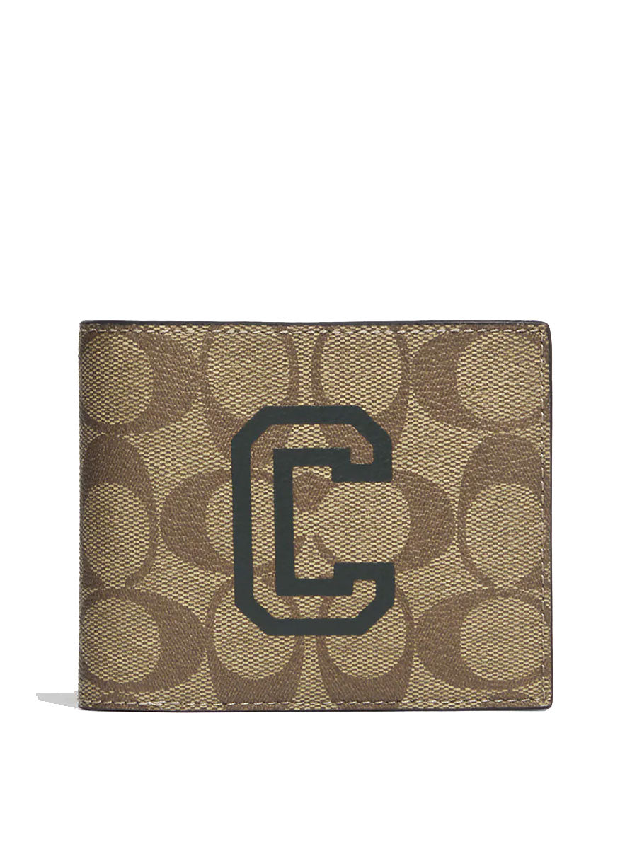 Coach 3 In 1 Wallet CF611 In Signature Canvas With Varsity Motif In Amazon Green
