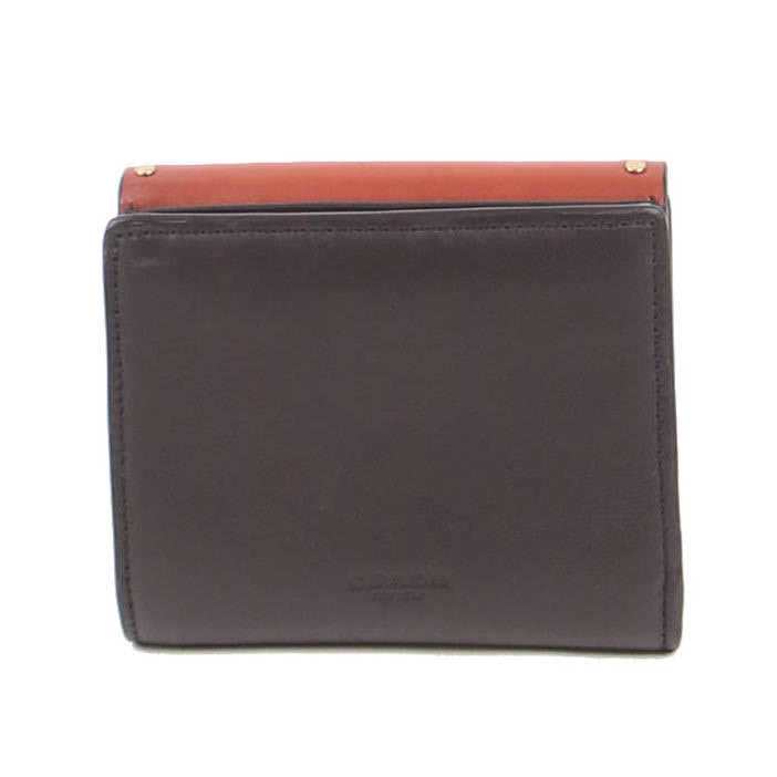 Coach Small Colorblock Georgie 6791 Wallet With Rivets In Terracotta Multi
