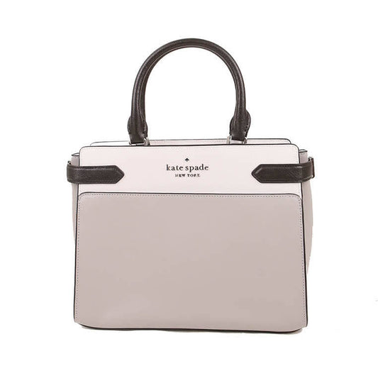 Kate Spade Medium Staci WKRU6952 Colorblock Satchel Bag In Nimbus Grey